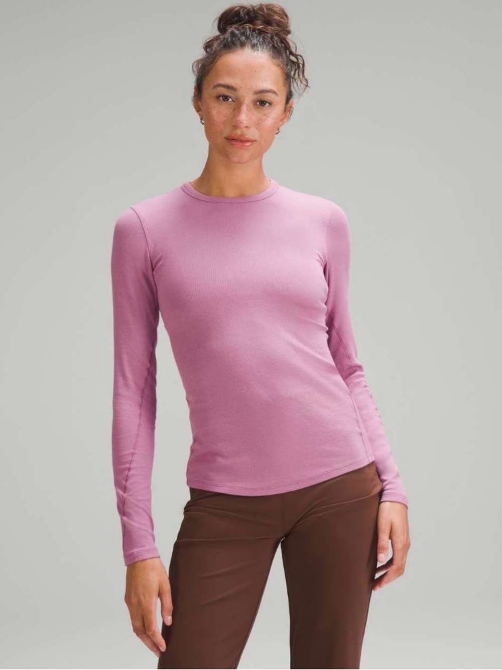 Lululemon Hold Tight Long-Sleeve Shirt Velvet Dust size 10